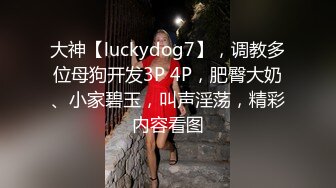 大神【luckydog7】，调教多位母狗开发3P 4P，肥臀大奶、小家碧玉，叫声淫荡，精彩内容看图