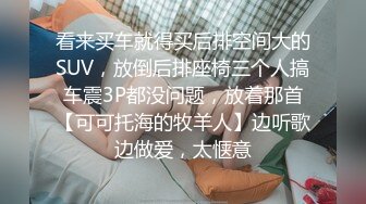 看来买车就得买后排空间大的SUV，放倒后排座椅三个人搞车震3P都没问题，放着那首【可可托海的牧羊人】边听歌边做爱，太惬意