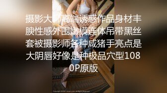 摄影大师高端诱惑作品身材丰腴性感外围嫩模连体吊带黑丝套被摄影师各种咸猪手亮点是大阴唇好像是种极品穴型1080P原版