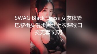 SWAG Black Dress 女友体验巴黎街头漫步黑丝上衣深喉口交无套 刘玥